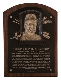 1997 Tommy Lasordas Personal Baseball Hall Of Fame Induction Plaque Given To Him By The Baseball Hall Of Fame (Lasorda LOA)